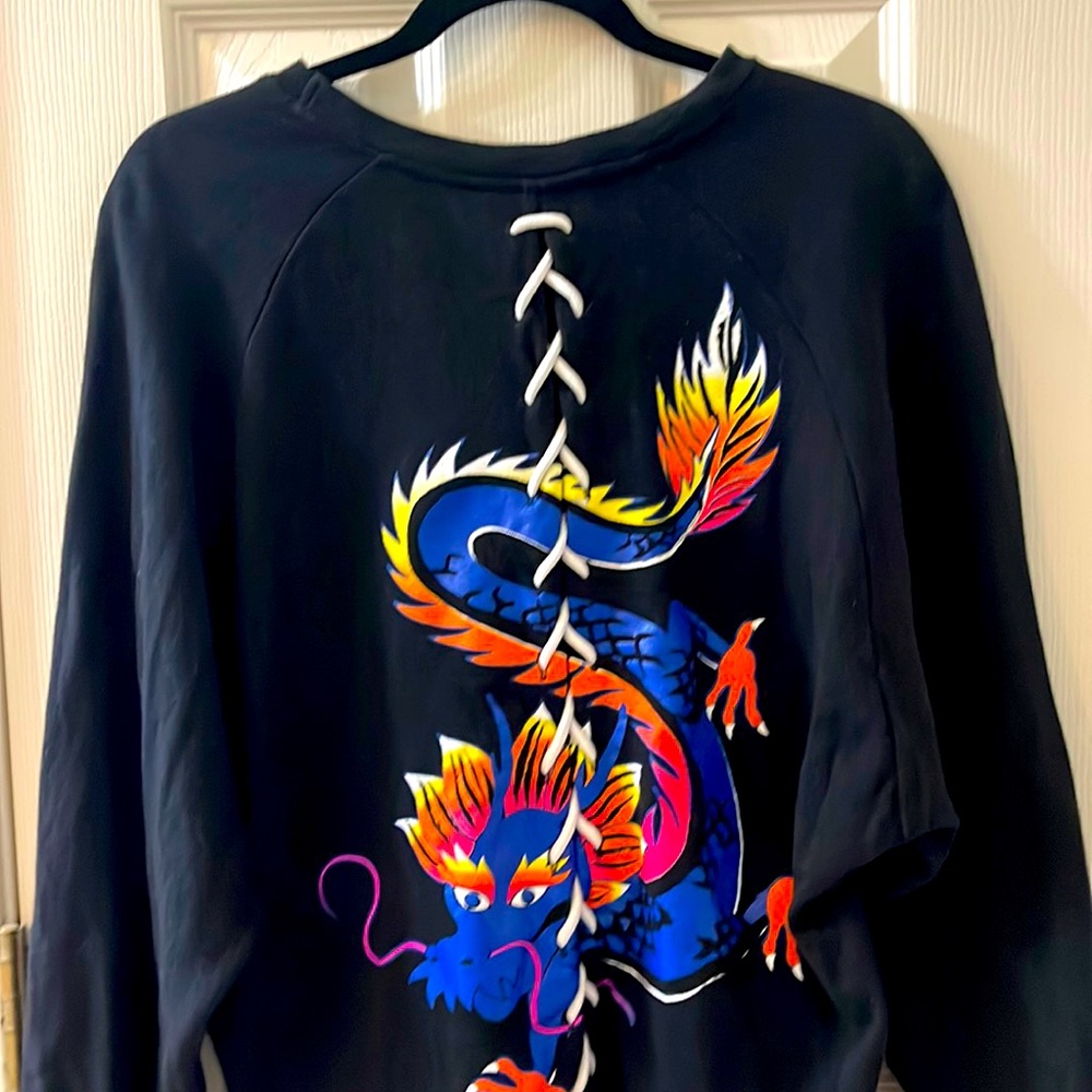 Zara STRONG Sweatshirt Dragon Graphic Pullover M